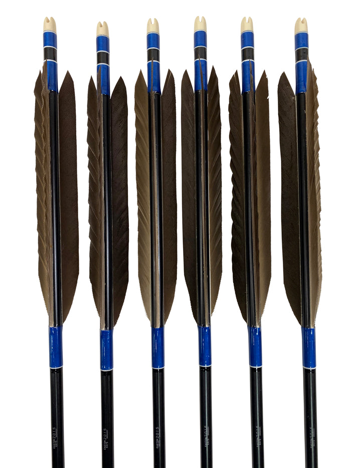 【D-1720】（DEAL of the season !!!）Black wing feathers - Set of 6 (Shaft Size 2015) 黒手羽 B級品 2015 6本組