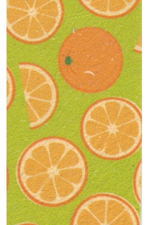 【F-289】Nigirikawa (Printed)  Orange pattern 美握り革 オレンジ
