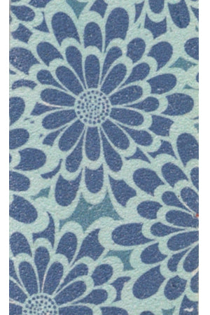 【F-291】Nigirikawa (Printed)  Blue Flower pattern美握り革 青花