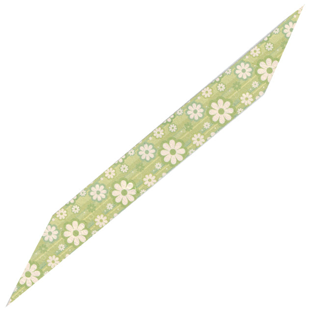 【F-294】Nigirikawa (Printed)  Flower Pattern (green) #1 美握り革 緑花（1）