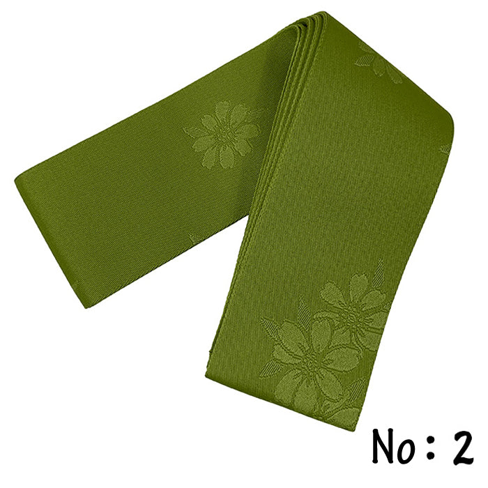 【H-269】Pattern Obi (Woman)　Green 3Patterns： - 【女性用】弓道帯 ポリエステル100％ 柄帯 緑色 全3色3柄