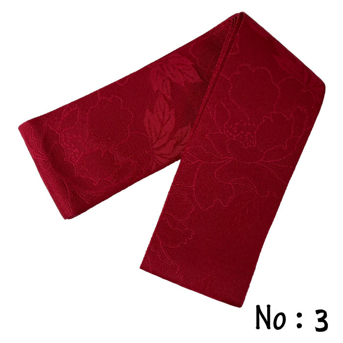 【H-271】Pattern Obi (Woman)　Red 6Patterns： - 【女性用】弓道帯 ポリエステル100％ 柄帯 赤色 全6色6柄