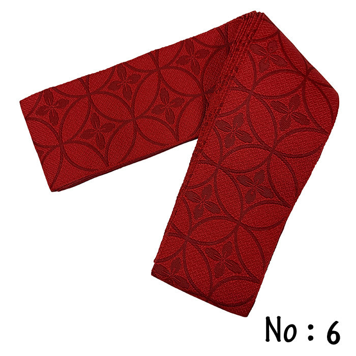 【H-271】Pattern Obi (Woman)　Red 6Patterns： - 【女性用】弓道帯 ポリエステル100％ 柄帯 赤色 全6色6柄