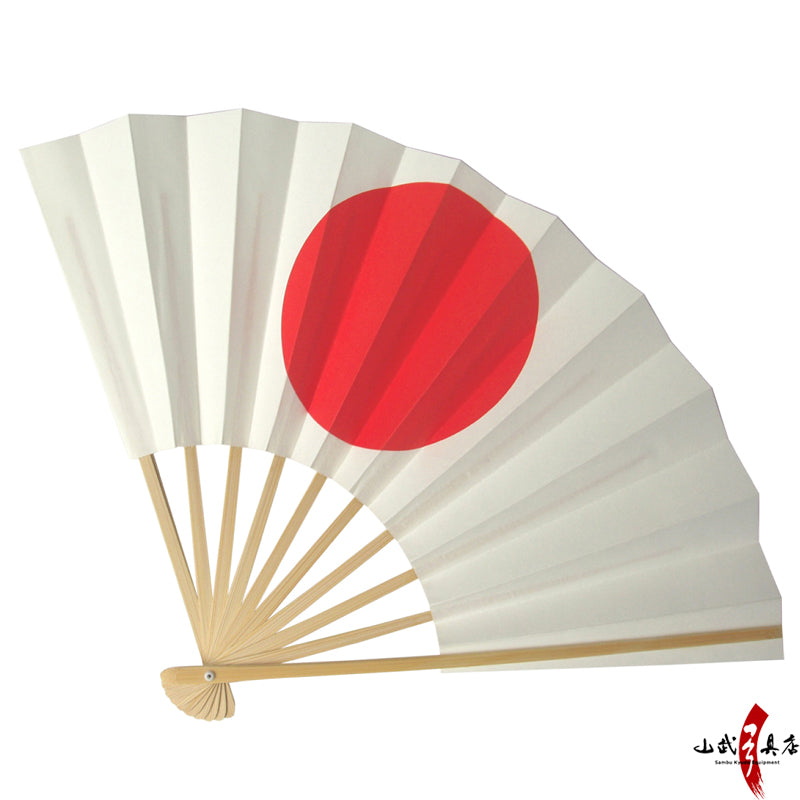 【I-049】 Japanese hand fan (type : hinomaru---Japanese flag)　 日の丸 扇子