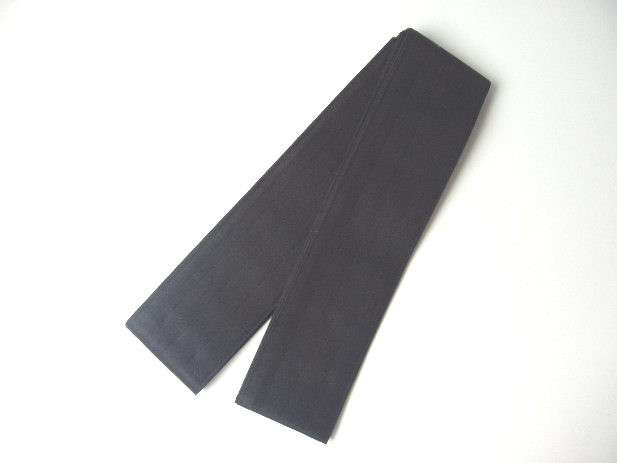 【H-078】 Kaku Obi (Black) Length：4m 角帯 黒