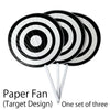 【L-134】Paper Fan Target Design One set of three　的ミニうちわ 3枚セット