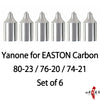 【N-036】Yanone for EASTON Carbon - Set of 6 80-23 / 76-20 / 74-21 イーストンカーボン用 矢尻 6個組