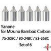 【N-037】Yanone for Mizuno Bamboo Carbon - Set of 6 75-20BC / 80-24BC / 83-26BC ミズノバンブーカーボン用 矢尻 6個組 ミズノBC