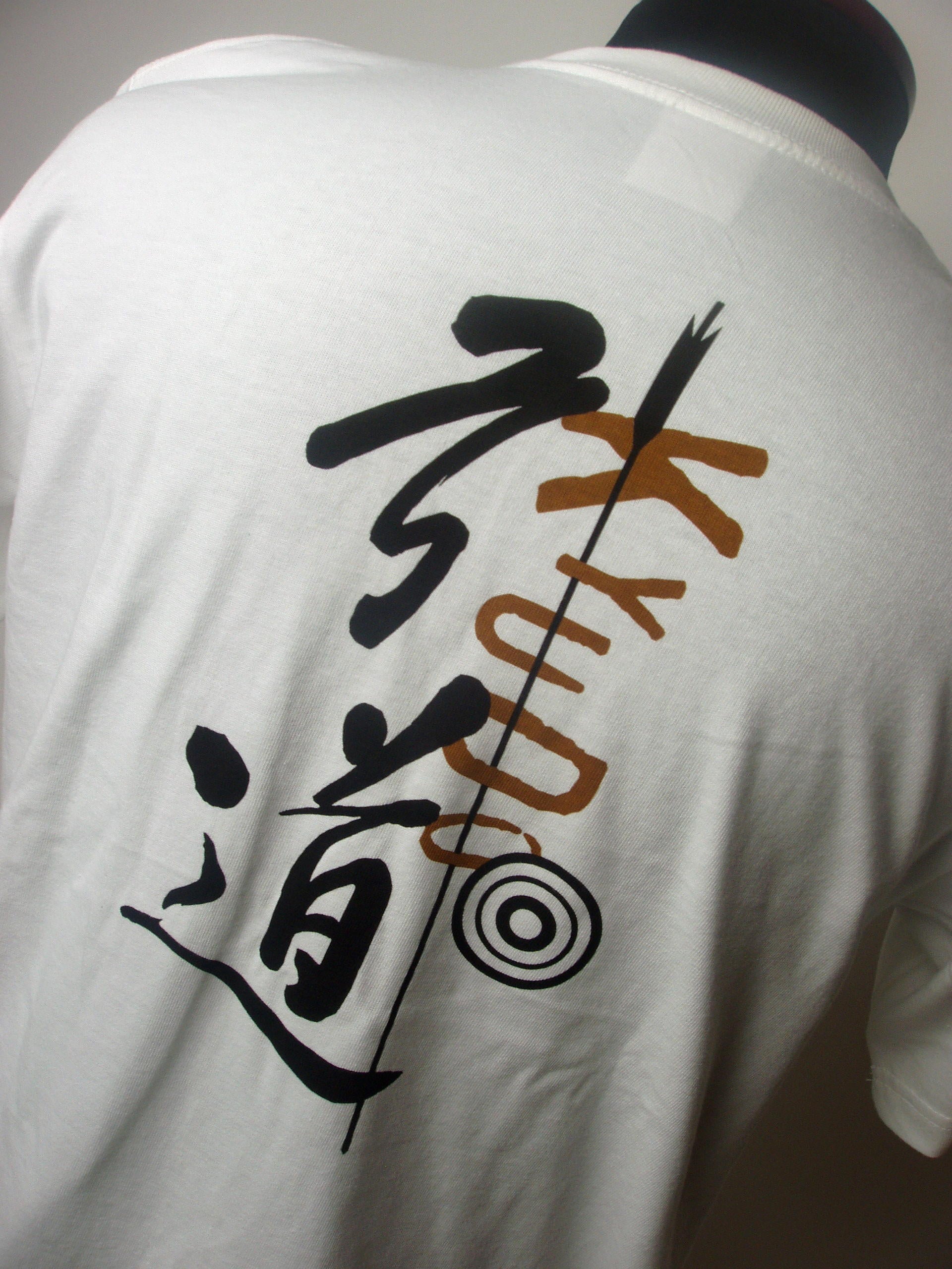 【L-018】Kyudo T-Shirt XXL.-XXXL White 弓道Tシャツ