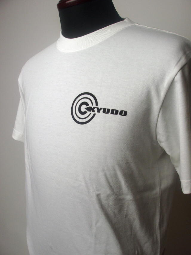 【L-017】Kyudo T-Shirt Small - XL. White 弓道Tシャツ