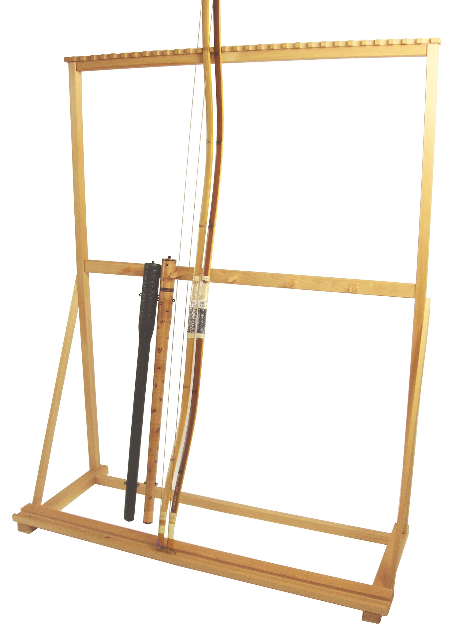 Yumitate - Bow Stand (Holds up to 30 bows)  separate shipping quote ：木製弓立て 30張用（別途送料見積り）